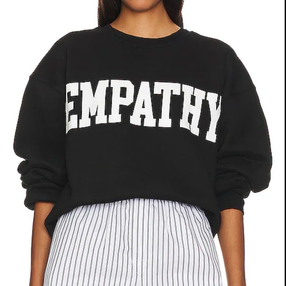 Black Mayfair The Label Crew Neck Sweater with 'EMPATHY' Print